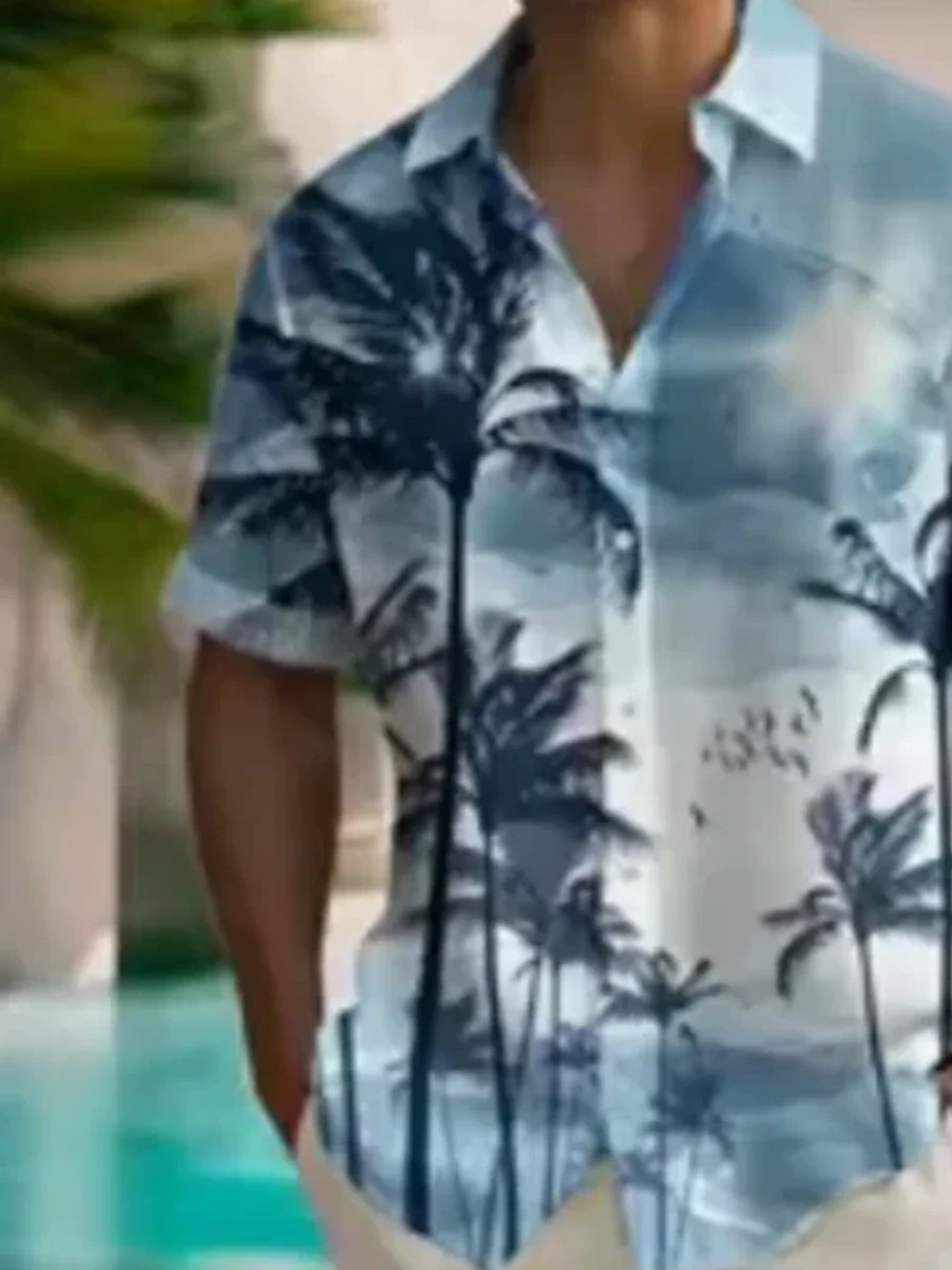 3D Palm Print Hawaiian Shirt
