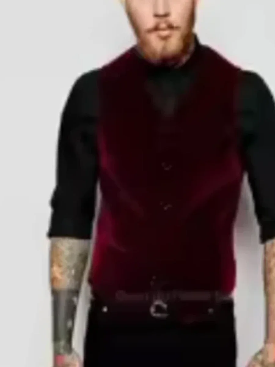 Velvet Slim-Fit Dress Vest
